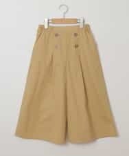 KJLGM64029 a.v.v KIDS(アー・ヴェ・ヴェ) [100-130]ボタンアクセントガウチョパンツ[WEB限定サイズ] ブルー