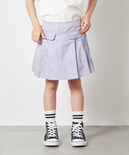 KJLGS01029 a.v.v KIDS(アー・ヴェ・ヴェ) [100-130]フロントポケットタックプリーツスカパン ラベンダー