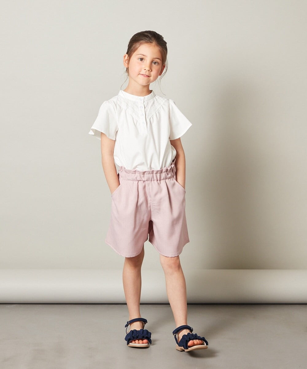 KJLGS04024 a.v.v KIDS(アー・ヴェ・ヴェ) [100-130]タックショートパンツ ピンク
