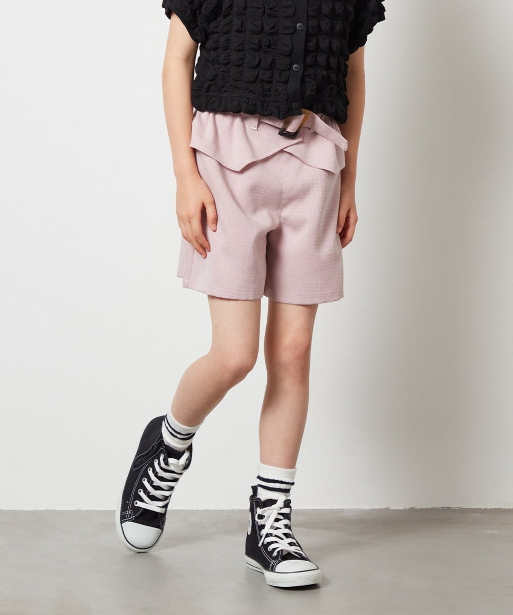 KJLGS05029 a.v.v KIDS(アー・ヴェ・ヴェ) [100-130]コルセットショートパンツ ピンク