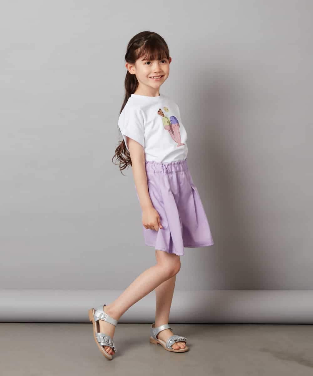 KJLGV01029 a.v.v KIDS(アー・ヴェ・ヴェ) [100-130]【ウエストゴム】アソートキュロット ラベンダー