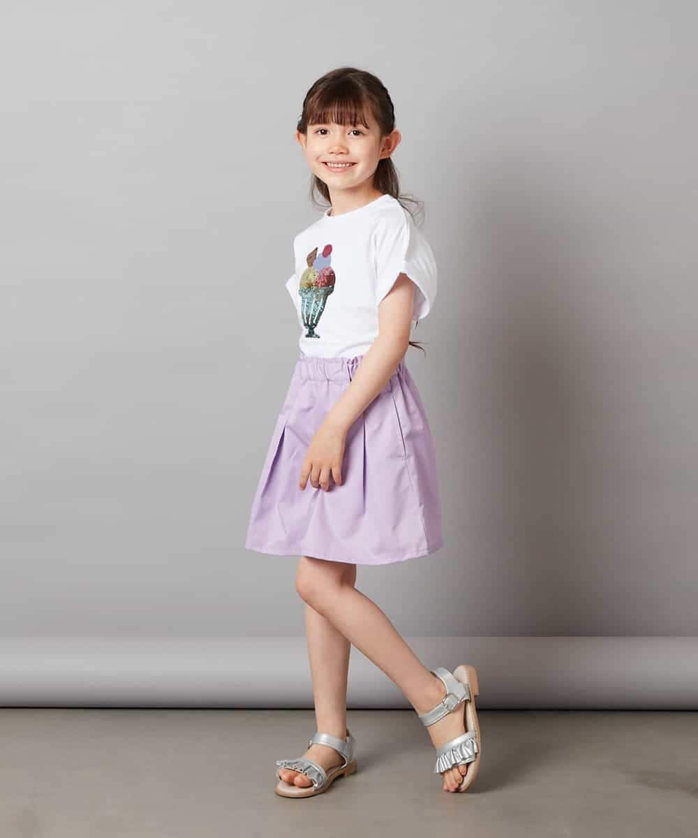 KJLGV01029 a.v.v KIDS(アー・ヴェ・ヴェ) [100-130]【ウエストゴム】アソートキュロット ラベンダー