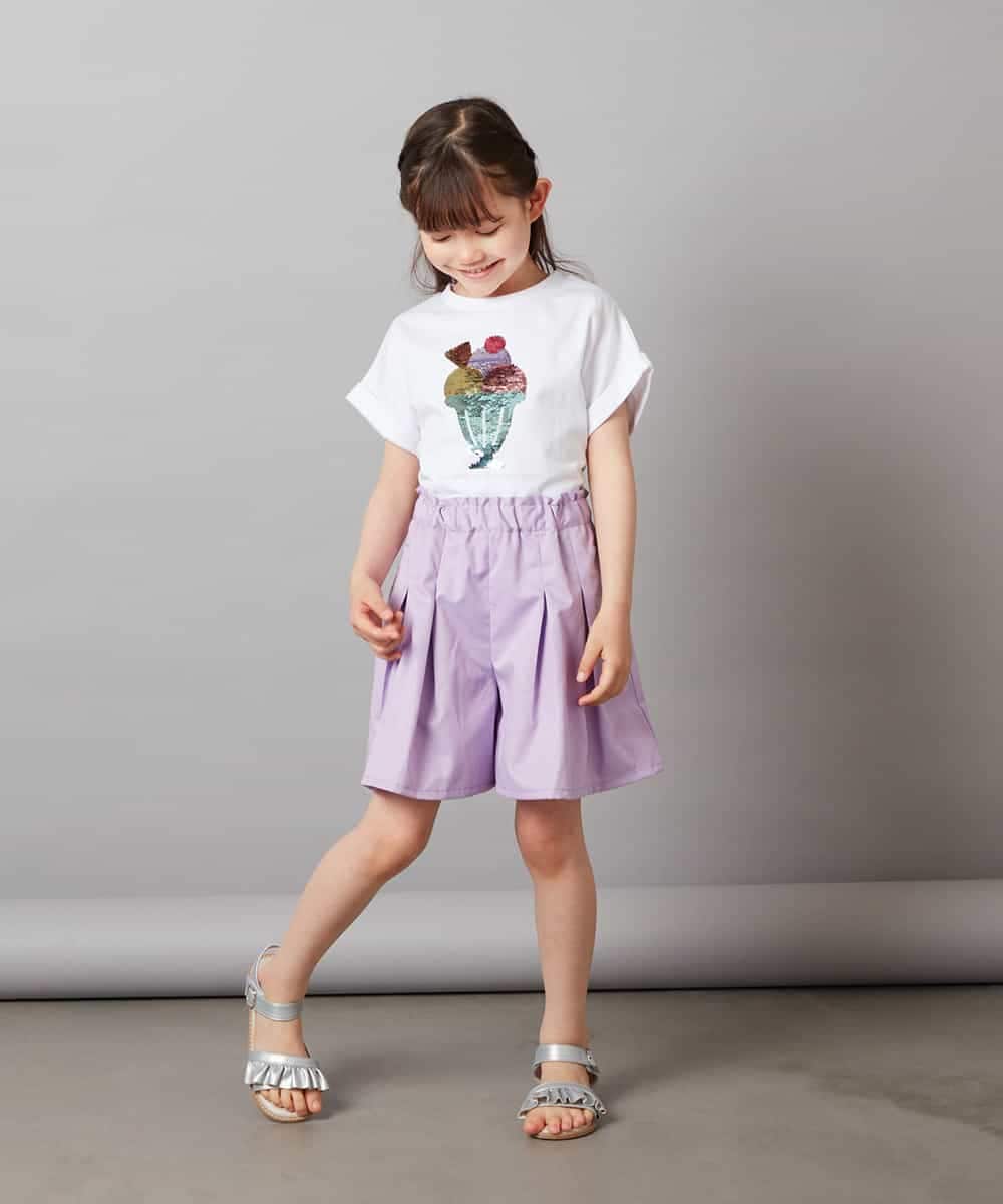 KJLGV01029 a.v.v KIDS(アー・ヴェ・ヴェ) [100-130]【ウエストゴム】アソートキュロット ラベンダー