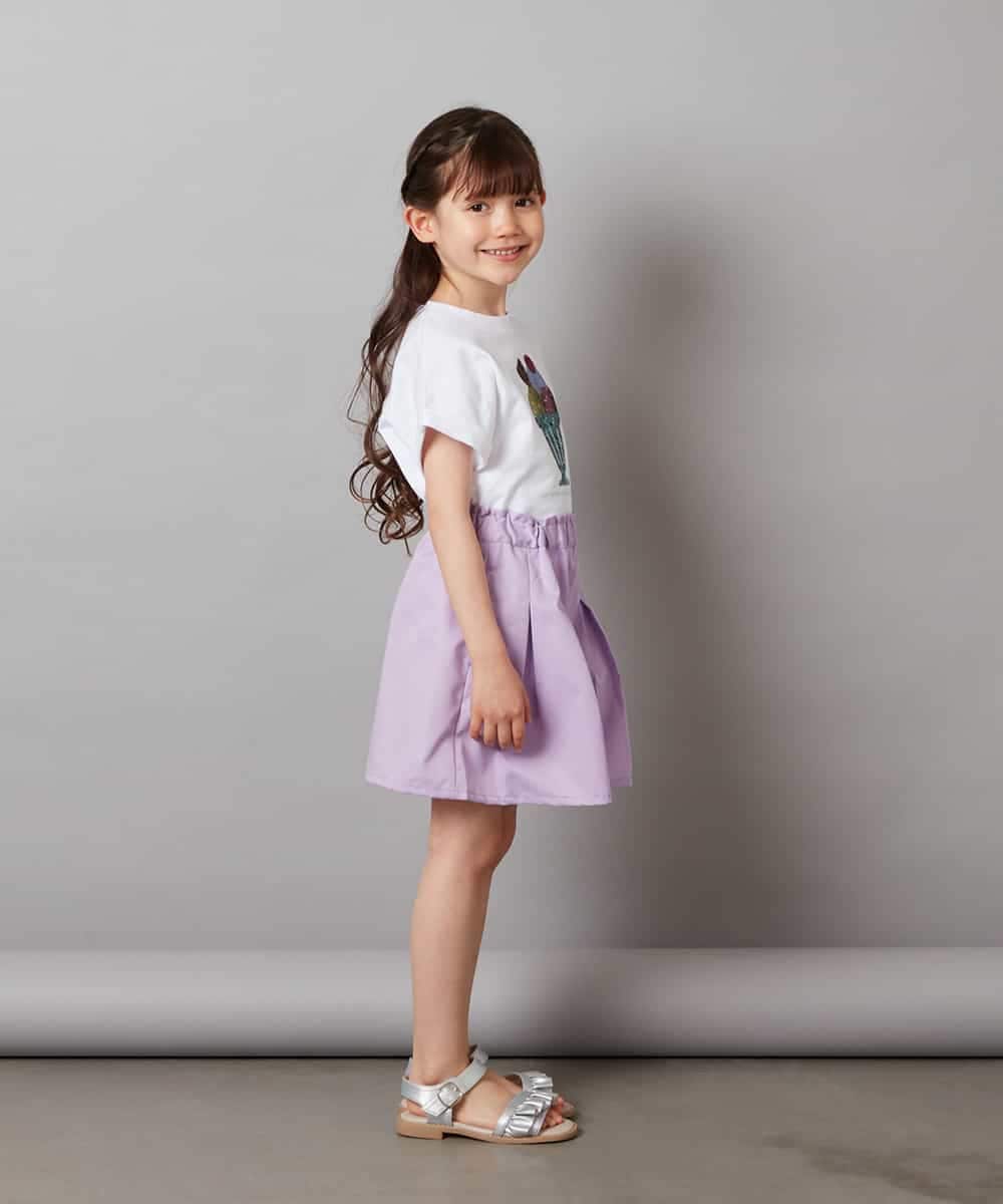 KJLGV01029 a.v.v KIDS(アー・ヴェ・ヴェ) [100-130]【ウエストゴム】アソートキュロット ラベンダー