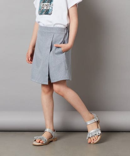 KJLGV02029 a.v.v KIDS [100-130]【セットアップ対応】ラップデザインショートパンツ