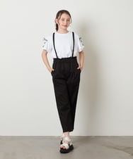 KJLGV04029 a.v.v KIDS(アー・ヴェ・ヴェ) [100-130]サスペンダー付きテーパードパンツ ブラック
