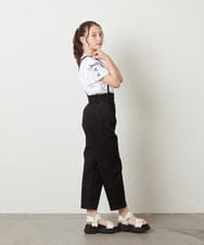 KJLGV04029 a.v.v KIDS(アー・ヴェ・ヴェ) [100-130]サスペンダー付きテーパードパンツ ブラック