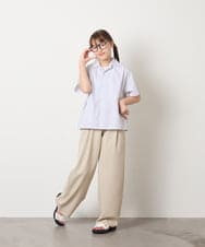 KJLHD90049 a.v.v KIDS(アー・ヴェ・ヴェ) [140-150]【男女兼用】タックワイドバギーパンツ ベージュ