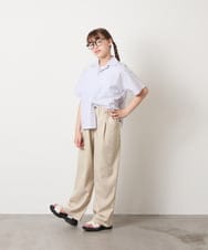 KJLHD90049 a.v.v KIDS(アー・ヴェ・ヴェ) [140-150]【男女兼用】タックワイドバギーパンツ ベージュ