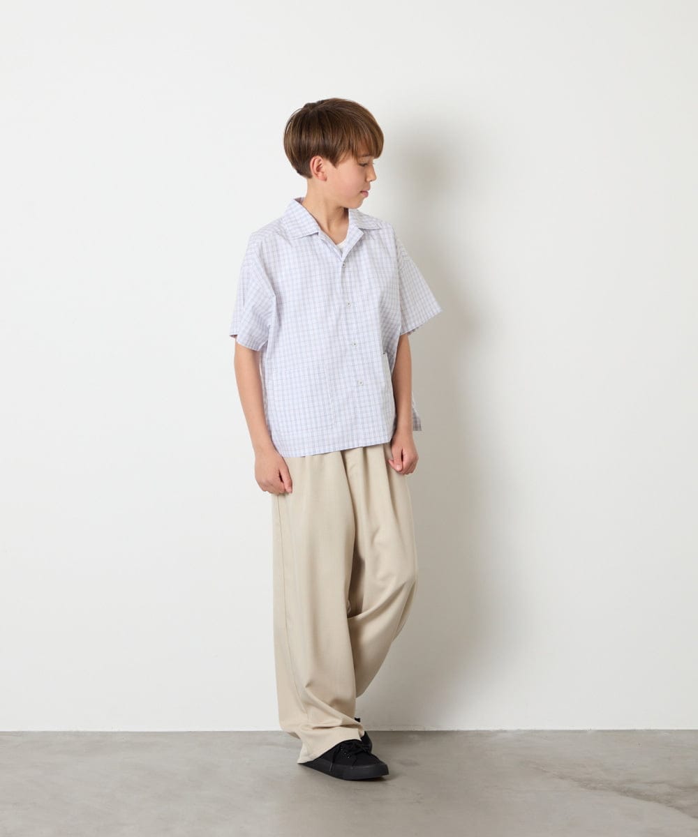 KJLHD90049 a.v.v KIDS(アー・ヴェ・ヴェ) [140-150]【男女兼用】タックワイドバギーパンツ ベージュ