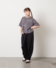 KJLHD90049 a.v.v KIDS(アー・ヴェ・ヴェ) [140-150]【男女兼用】タックワイドバギーパンツ ブラック