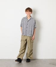 KJLHD91049 a.v.v KIDS(アー・ヴェ・ヴェ) [140-150]【男女兼用】パラシュートカーゴパンツ カーキ