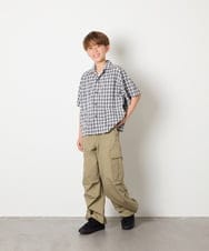 KJLHD91049 a.v.v KIDS(アー・ヴェ・ヴェ) [140-150]【男女兼用】パラシュートカーゴパンツ カーキ