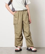 KJLHD91049 a.v.v KIDS(アー・ヴェ・ヴェ) [140-150]【男女兼用】パラシュートカーゴパンツ カーキ