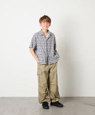 KJLHD91049 a.v.v KIDS(アー・ヴェ・ヴェ) [140-150]【男女兼用】パラシュートカーゴパンツ カーキ