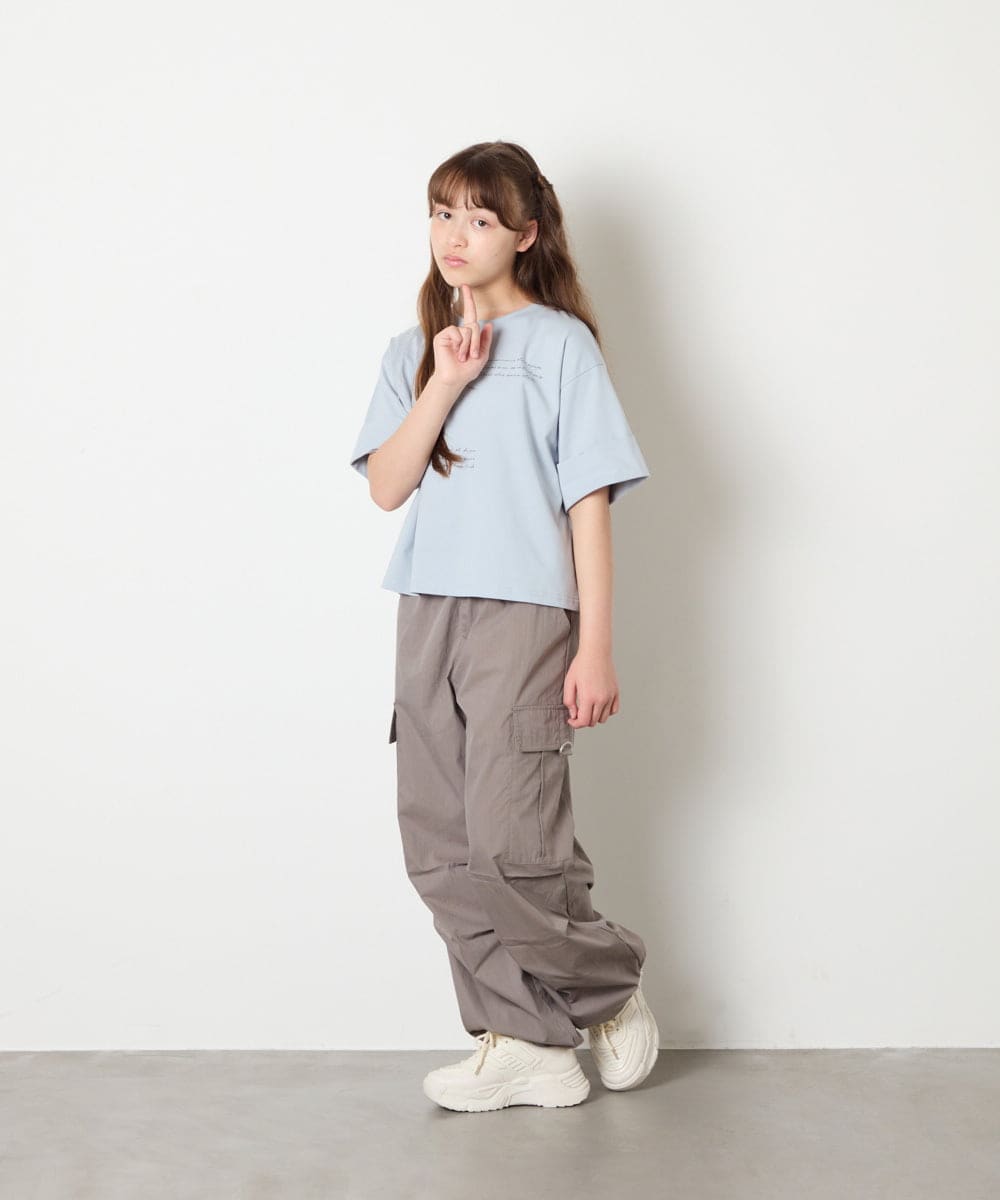 KJLHD91049 a.v.v KIDS(アー・ヴェ・ヴェ) [140-150]【男女兼用】パラシュートカーゴパンツ ダークグレー