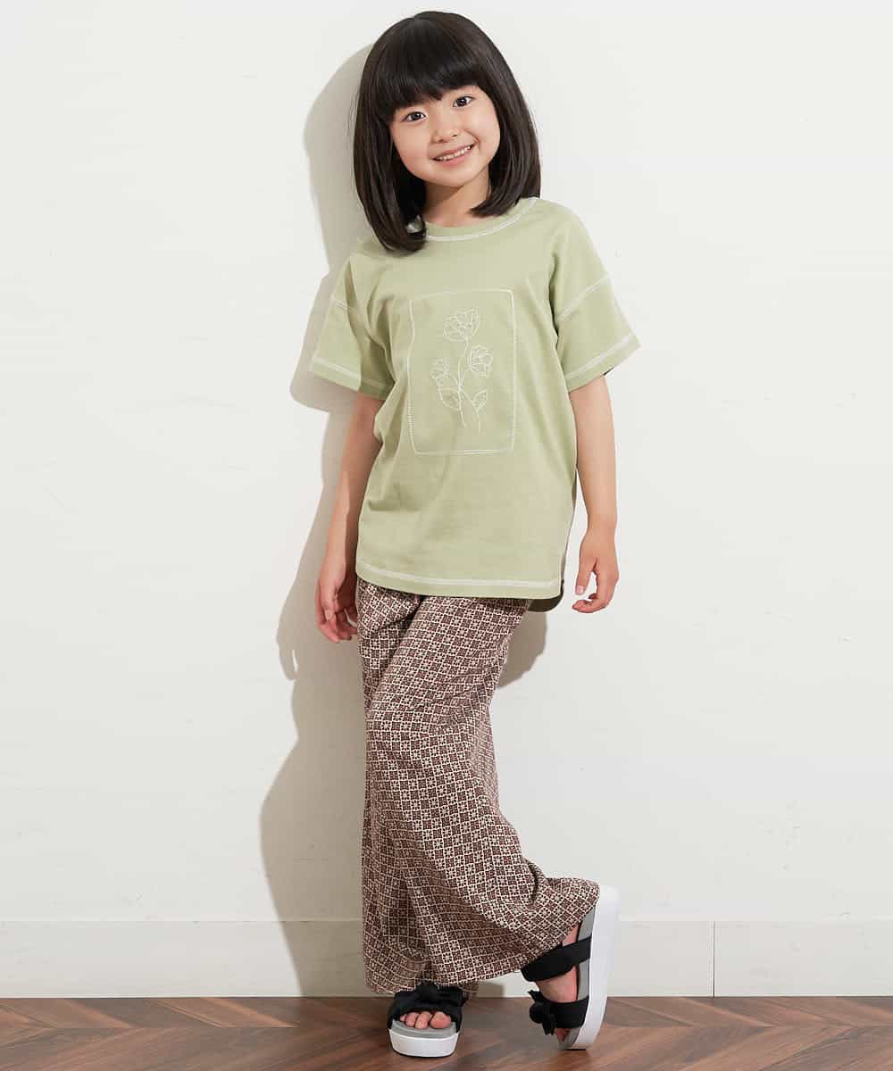 KJLHM07029 a.v.v KIDS(アー・ヴェ・ヴェ) [110-130]キカプリントパンツ ピンク