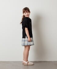 KJLHS23029 a.v.v KIDS(アー・ヴェ・ヴェ) [100-130]【セットアップ対応】チェック柄キュロット ライトブルー