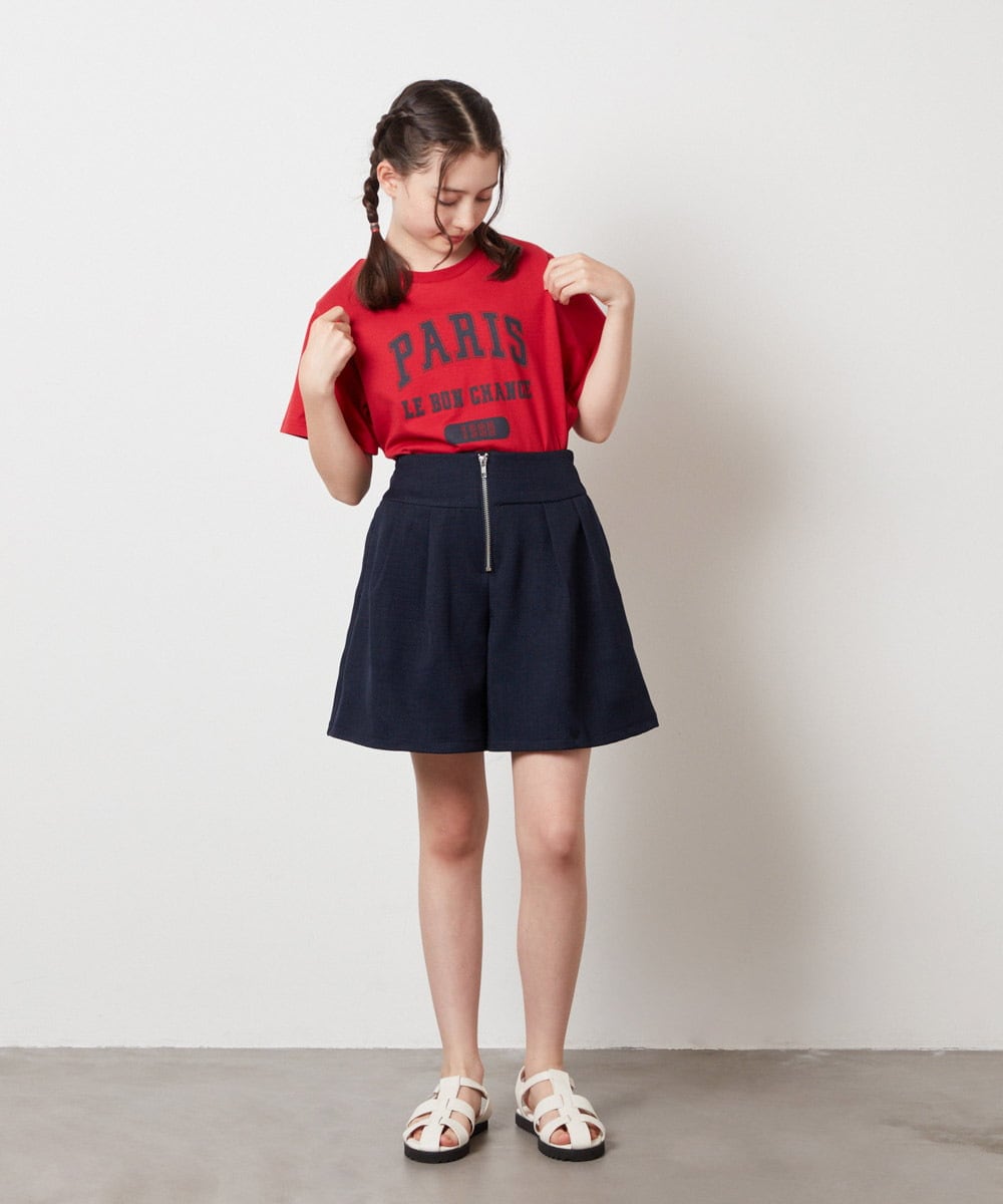 KJLHV21029 a.v.v KIDS(アー・ヴェ・ヴェ) [100-130]フロントジップショートパンツ ライトブルー
