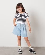 KJLHV21029 a.v.v KIDS(アー・ヴェ・ヴェ) [100-130]フロントジップショートパンツ ライトブルー