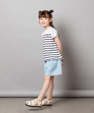 KJLHV21029 a.v.v KIDS(アー・ヴェ・ヴェ) [100-130]フロントジップショートパンツ ライトブルー