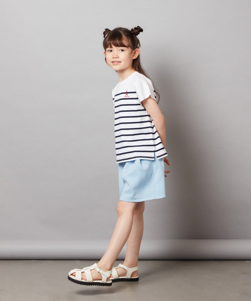 KJLHV21029 a.v.v KIDS(アー・ヴェ・ヴェ) [100-130]フロントジップショートパンツ ライトブルー