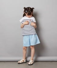 KJLHV21029 a.v.v KIDS(アー・ヴェ・ヴェ) [100-130]フロントジップショートパンツ ライトブルー