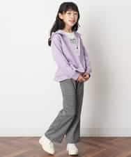 KJLJM26029 a.v.v KIDS(アー・ヴェ・ヴェ) [100-130]チェックガラカットソーパンツ ブラック