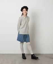 KJLJS33029 a.v.v KIDS(アー・ヴェ・ヴェ) [100-130]【セットアップ対応】ブライトコールタックキュロット ネイビー