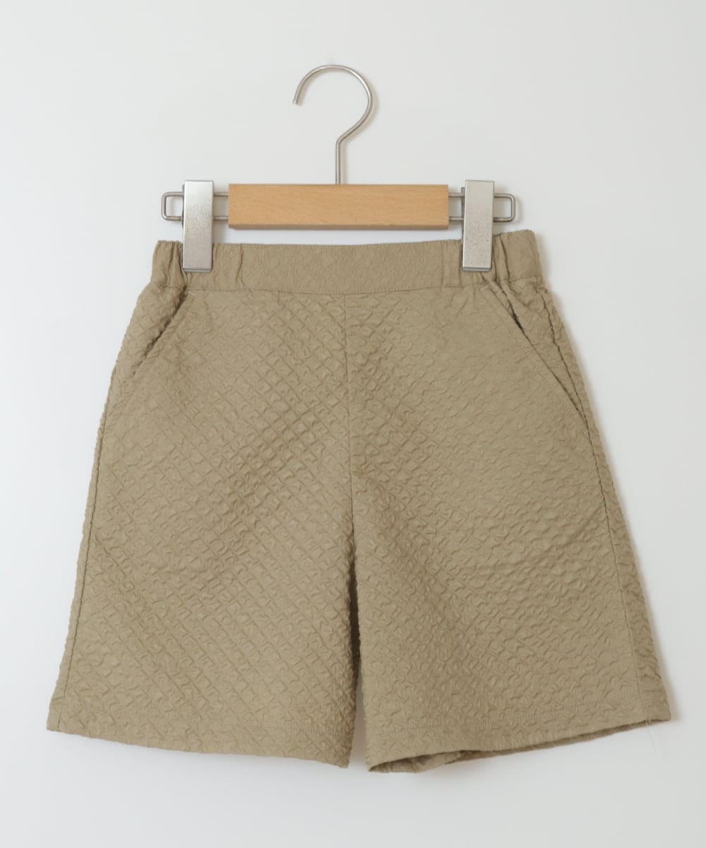 KJLJS35029 a.v.v KIDS(アー・ヴェ・ヴェ) [100-130]【セットアップ対応】フクレショートパンツ ベージュ