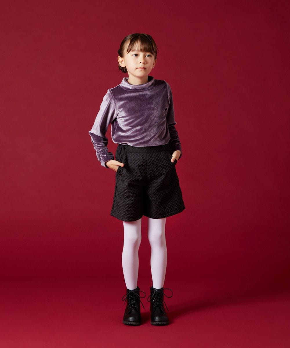 KJLJS35029 a.v.v KIDS(アー・ヴェ・ヴェ) [100-130]【セットアップ対応】フクレショートパンツ ベージュ