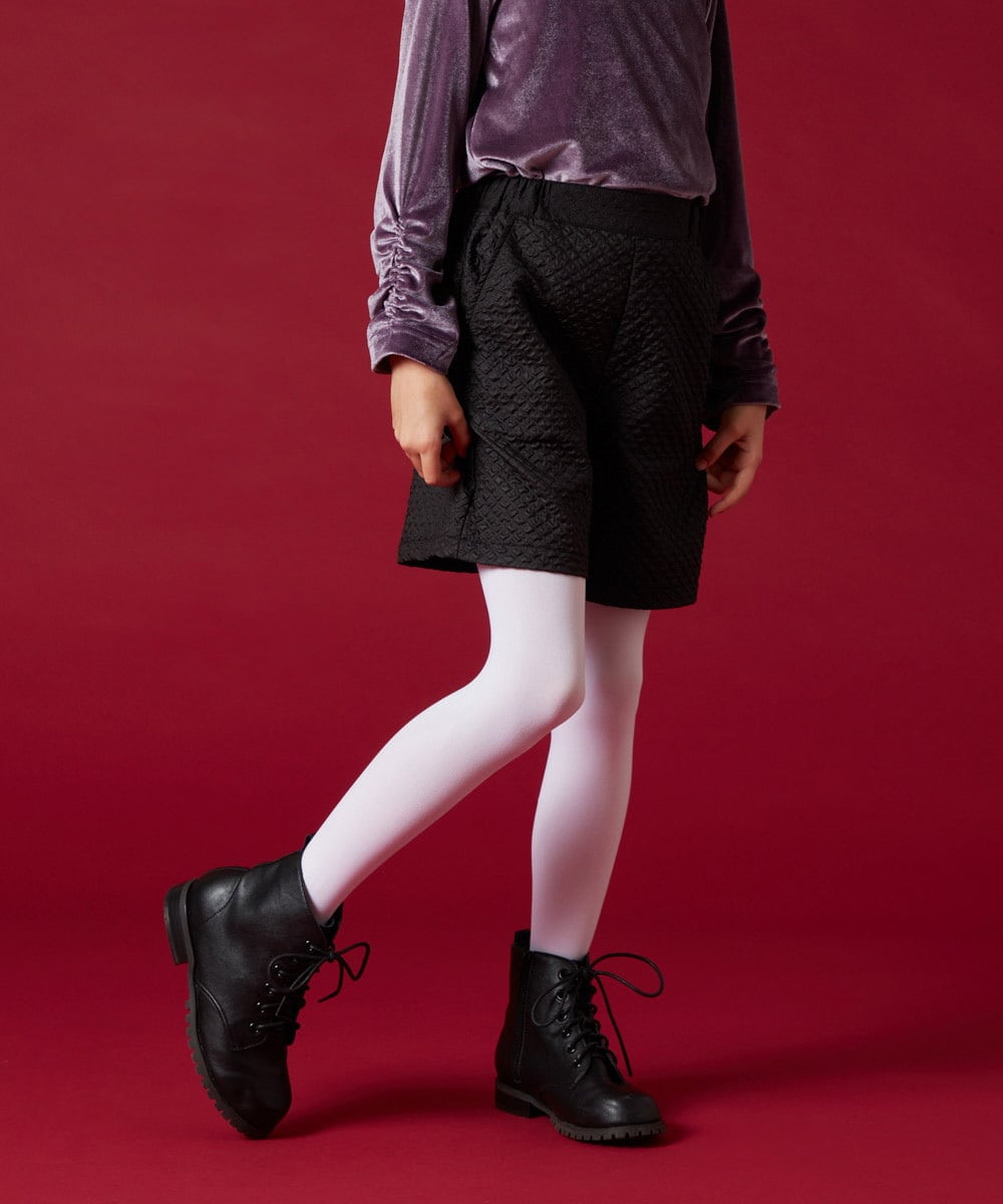 KJLJS35029 a.v.v KIDS(アー・ヴェ・ヴェ) [100-130]【セットアップ対応】フクレショートパンツ ブラック