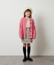KJLJS36029 a.v.v KIDS(アー・ヴェ・ヴェ) [100-130]サスペンダー付きラップキュロット ベージュ