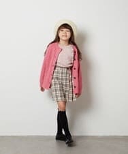 KJLJS36029 a.v.v KIDS(アー・ヴェ・ヴェ) [100-130]サスペンダー付きラップキュロット ベージュ