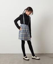 KJLJT36034 a.v.v KIDS(アー・ヴェ・ヴェ) [140-150]サスペンダー付きラップキュロット ライトブルー
