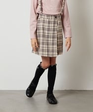 KJLJT36034 a.v.v KIDS(アー・ヴェ・ヴェ) [140-150]サスペンダー付きラップキュロット ライトブルー