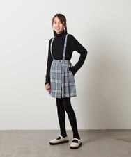 KJLJT36034 a.v.v KIDS(アー・ヴェ・ヴェ) [140-150]サスペンダー付きラップキュロット ライトブルー