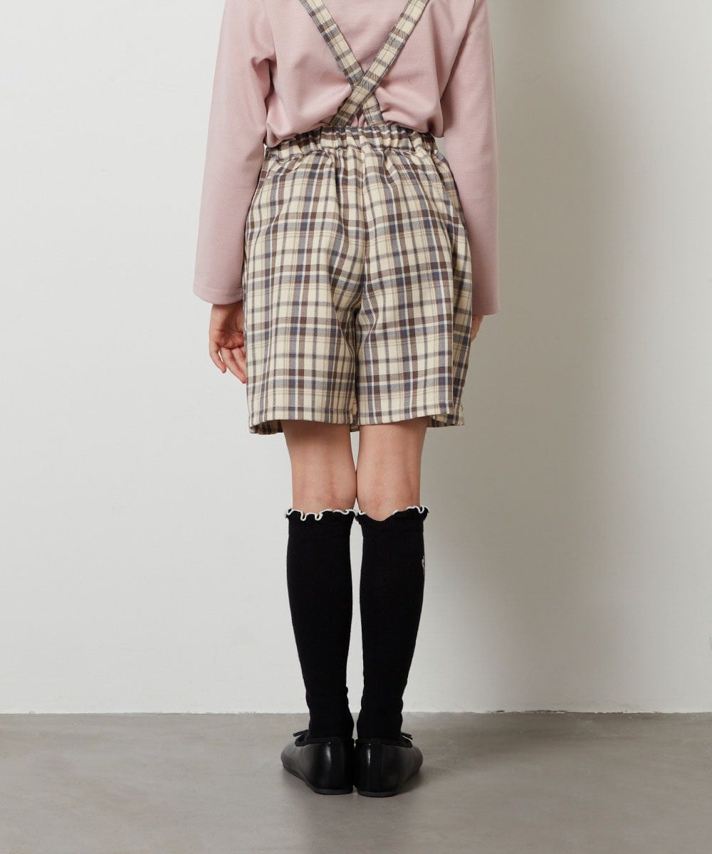 KJLJT36034 a.v.v KIDS(アー・ヴェ・ヴェ) [140-150]サスペンダー付きラップキュロット ライトブルー