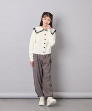 KJLKD10049 a.v.v KIDS(アー・ヴェ・ヴェ) [130-160]ハートポケットカーゴ ダークグレー