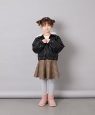 KJLKD12039 a.v.v KIDS(アー・ヴェ・ヴェ) [130-150]【洗える】フレアスカート見えスカパン オレンジ