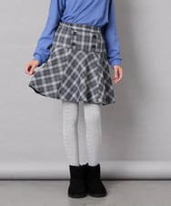 KJLKD12039 a.v.v KIDS(アー・ヴェ・ヴェ) [130-150]【洗える】フレアスカート見えスカパン ブラック