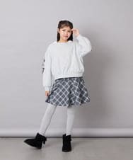 KJLKD12039 a.v.v KIDS(アー・ヴェ・ヴェ) [130-150]【洗える】フレアスカート見えスカパン ブラック