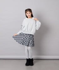 KJLKD12039 a.v.v KIDS(アー・ヴェ・ヴェ) [130-150]【洗える】フレアスカート見えスカパン ブラック