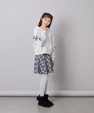 KJLKD12039 a.v.v KIDS(アー・ヴェ・ヴェ) [130-150]【洗える】フレアスカート見えスカパン ブラック