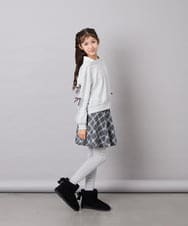 KJLKD12039 a.v.v KIDS(アー・ヴェ・ヴェ) [130-150]【洗える】フレアスカート見えスカパン ブラック