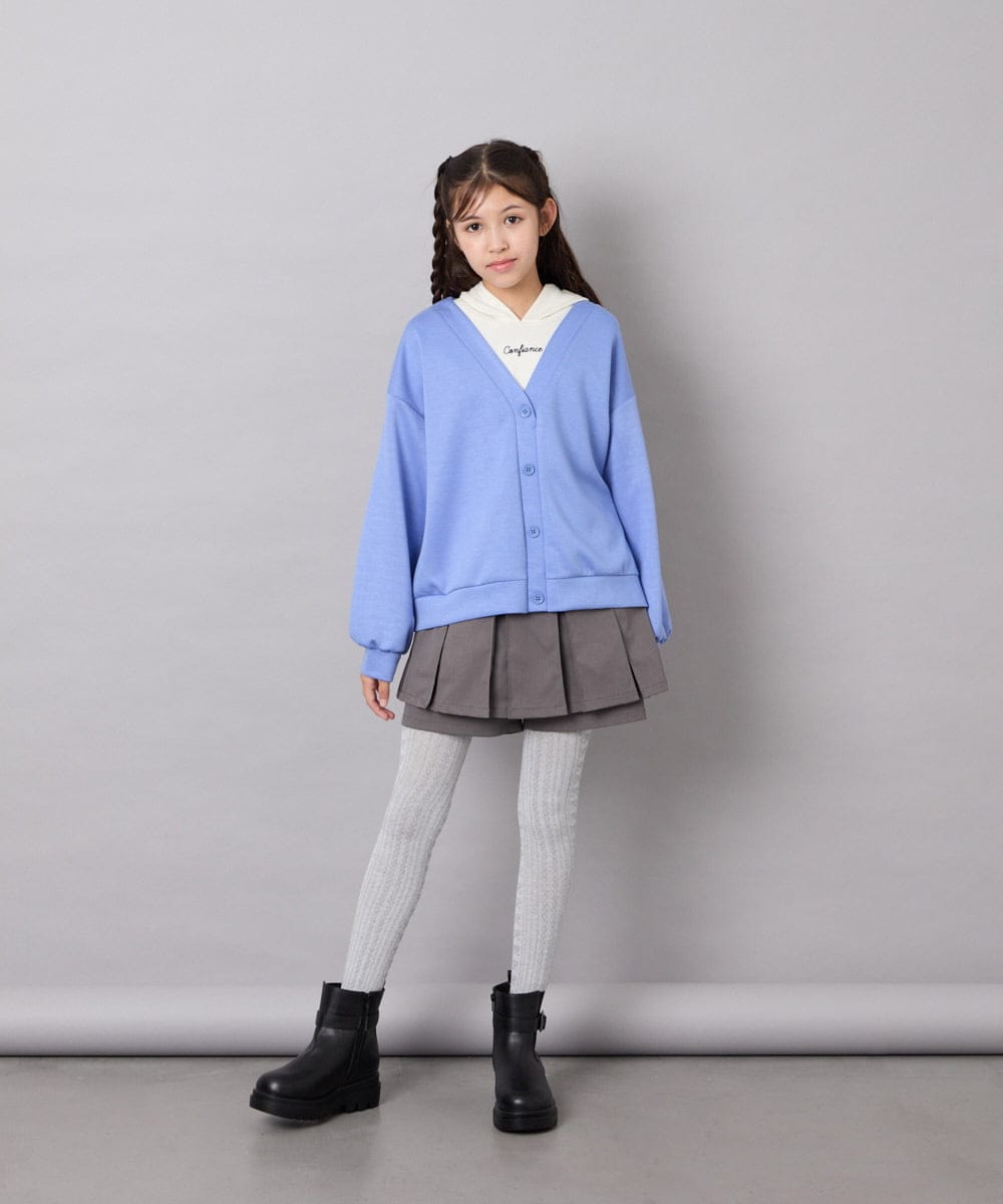 KJLKD19044 a.v.v KIDS(アー・ヴェ・ヴェ) [130-160]スタイルアッププリーツスカパン グレー