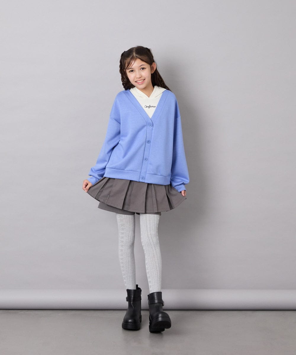 KJLKD19044 a.v.v KIDS(アー・ヴェ・ヴェ) [130-160]スタイルアッププリーツスカパン グレー