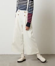 KJLKS41034 a.v.v KIDS(アー・ヴェ・ヴェ) [120-130]【セットアップ対応】サス付きフロントボタンワイドパンツ ライトブルー