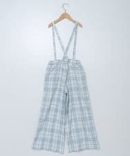 KJLKS41034 a.v.v KIDS(アー・ヴェ・ヴェ) [120-130]【セットアップ対応】サス付きフロントボタンワイドパンツ ライトブルー