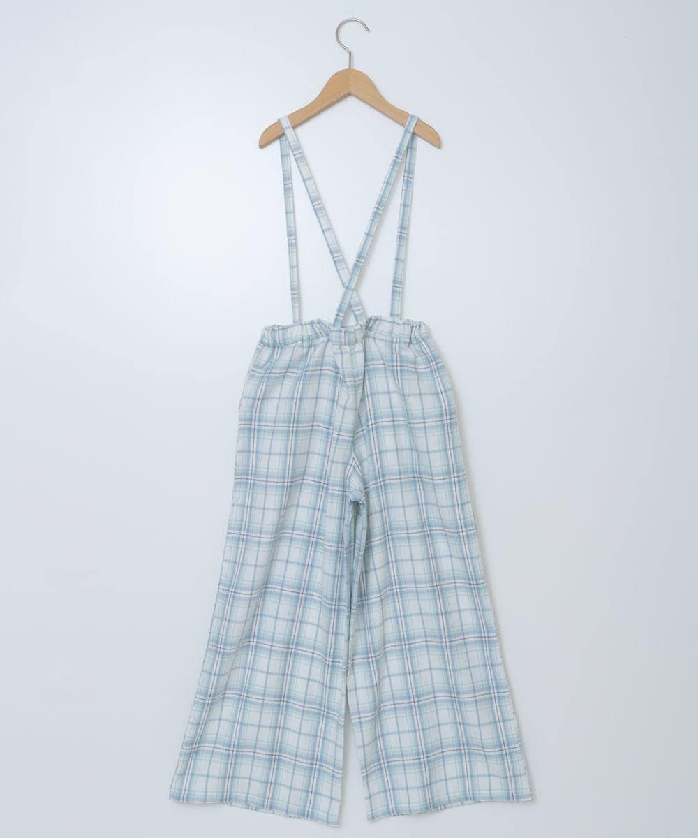 KJLKS41034 a.v.v KIDS(アー・ヴェ・ヴェ) [120-130]【セットアップ対応】サス付きフロントボタンワイドパンツ ライトブルー
